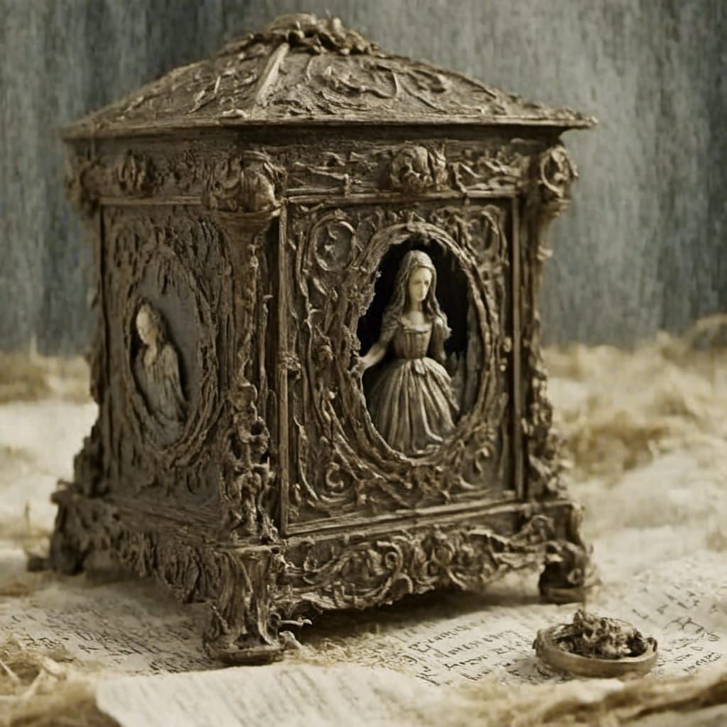 Haunted Carnival: Broken Music Box and Mysterious Woman