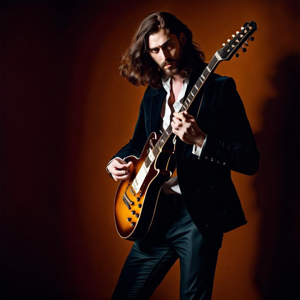 Irish Man with Guitar in Baroque Style