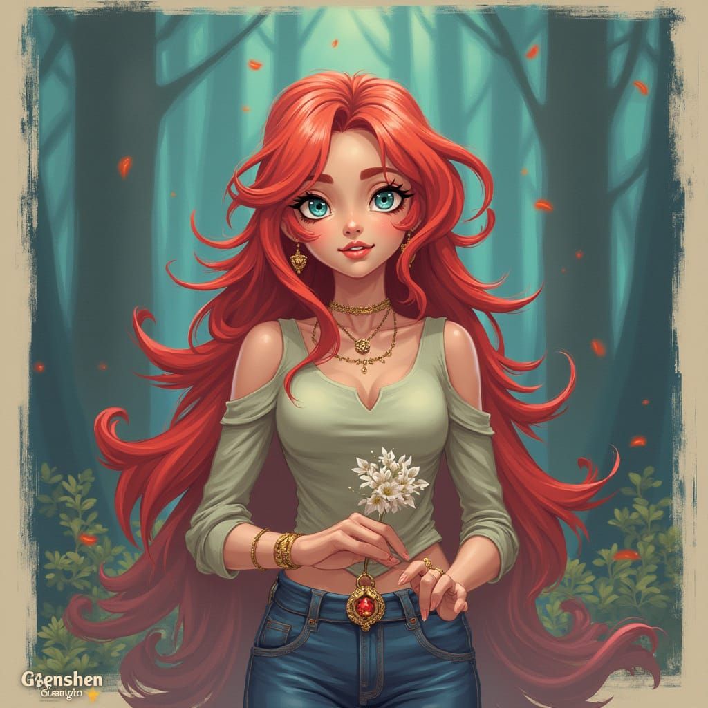 Whimsical Digital Art in a Vibrant Cartoon Style