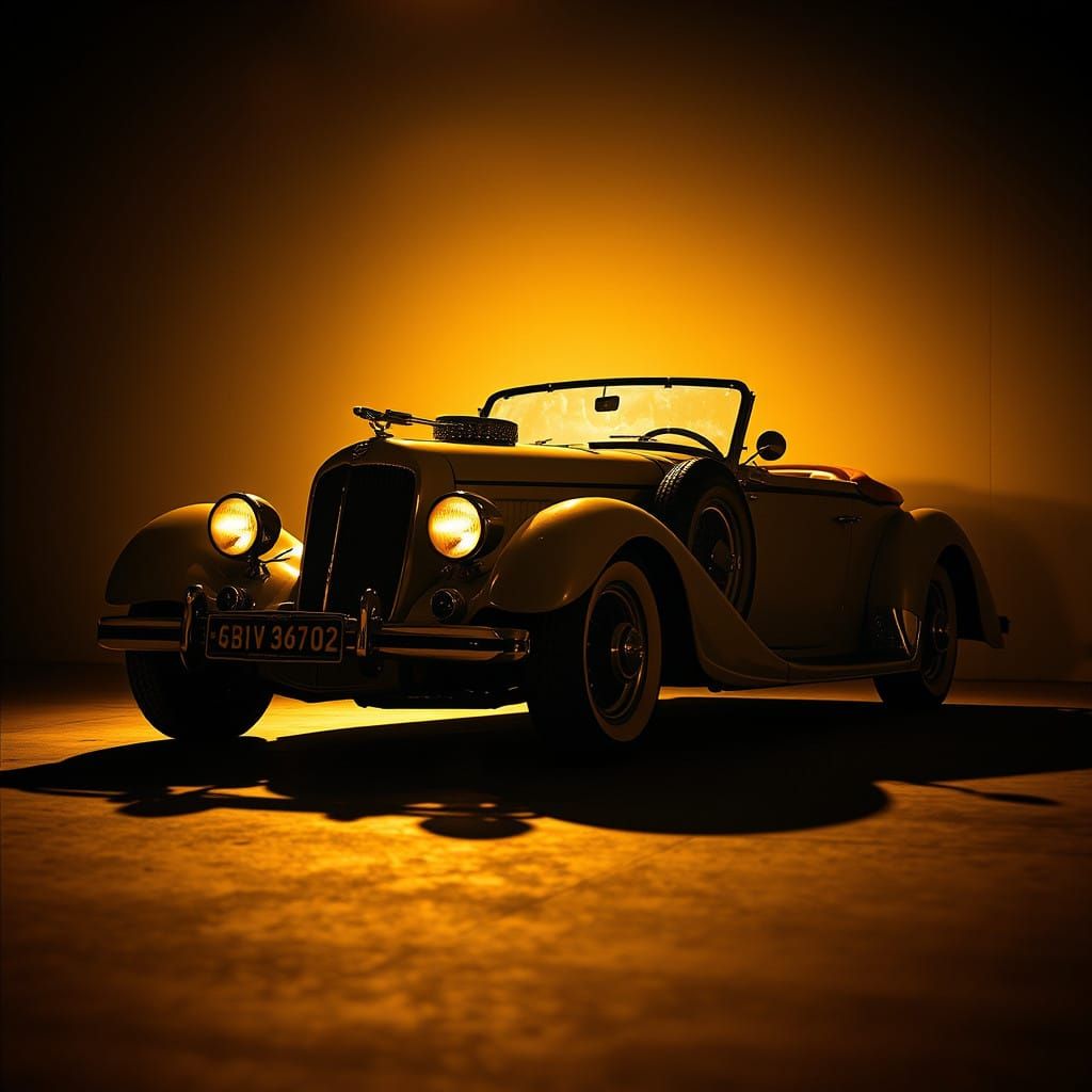 Vintage Car Repurposed with Electric Power, as Cinematic Sti...