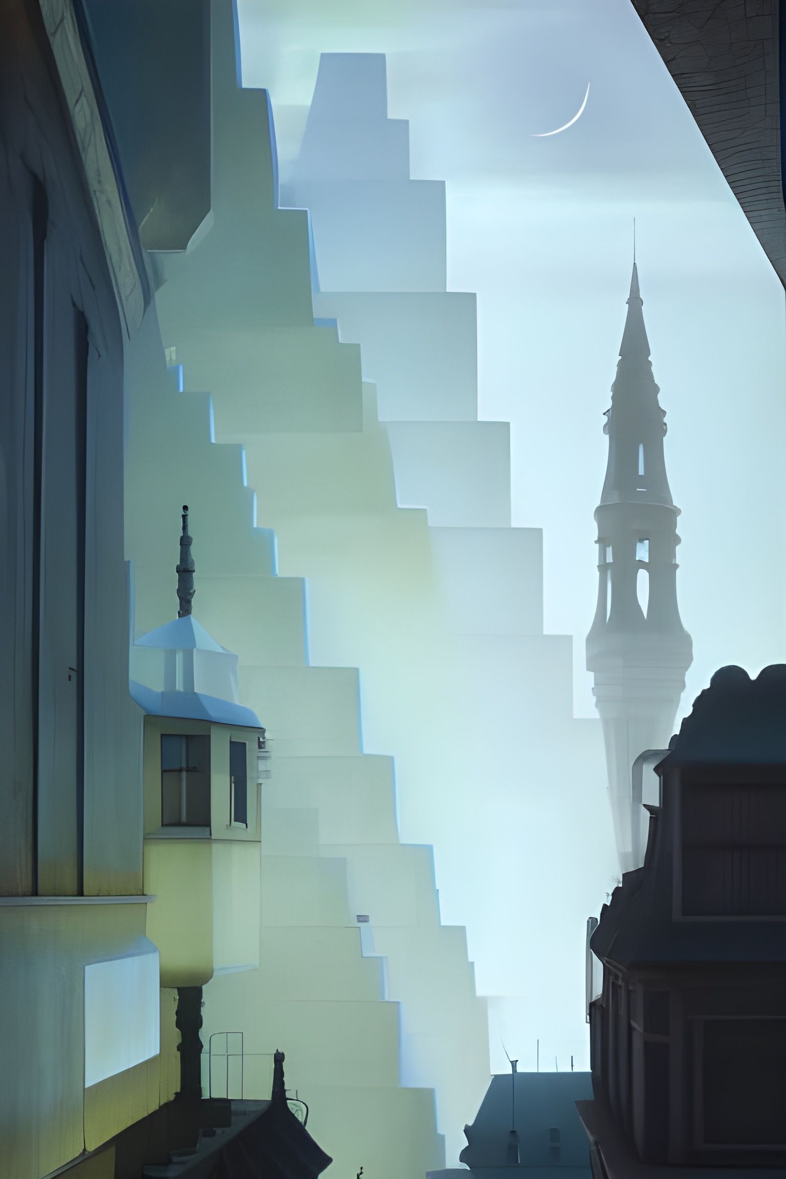 Street View from Second Story Window