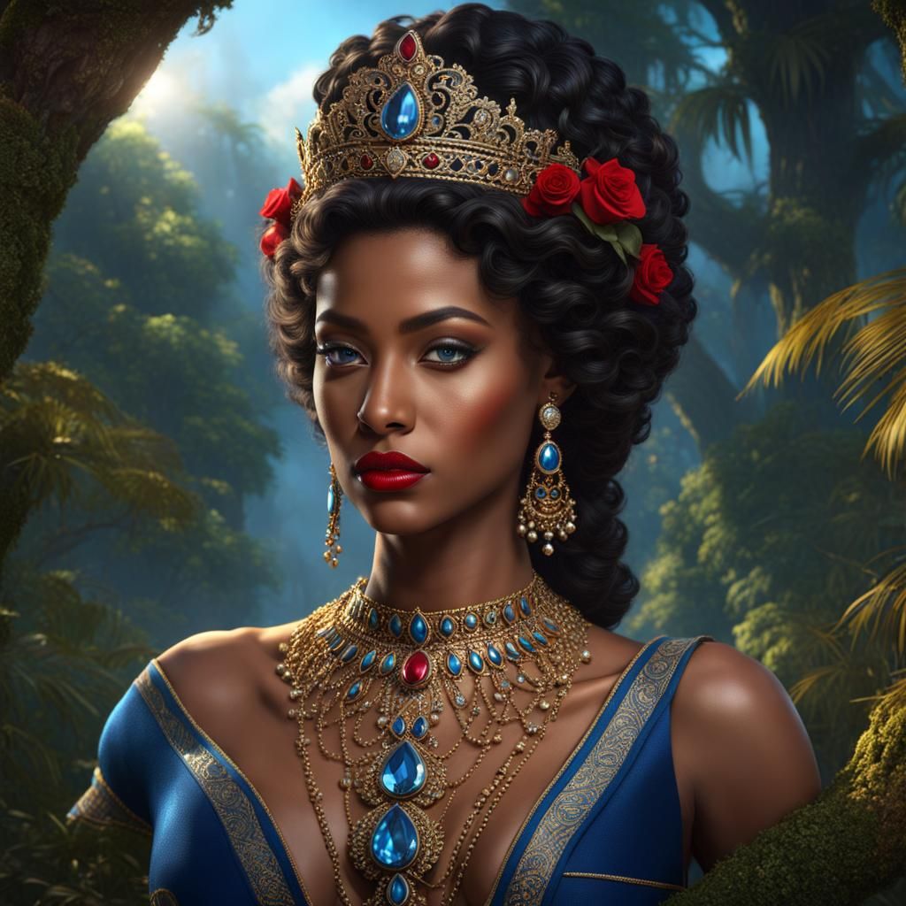 Chola Dynasty Princess in a Fantasy Landscape