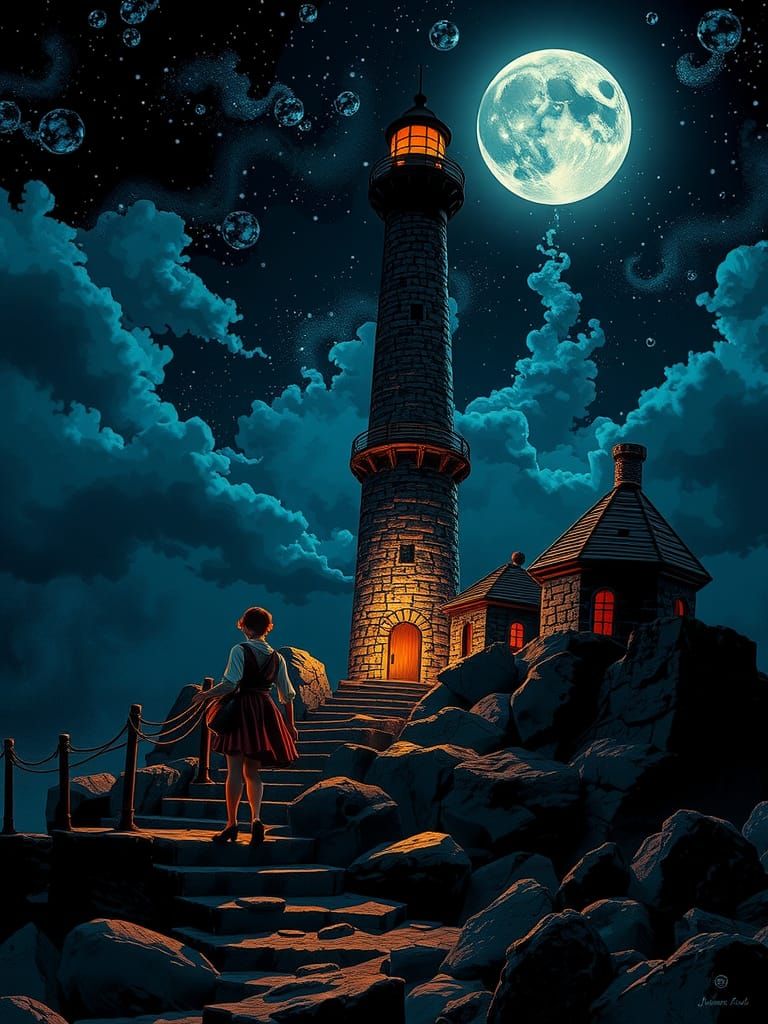 Lighthouse Keeper's Secret: Digital Matte Painting