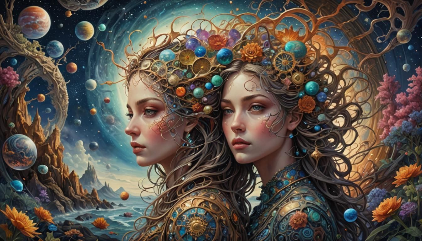 Psychedelic Fantasy Worlds in Digital Illustration