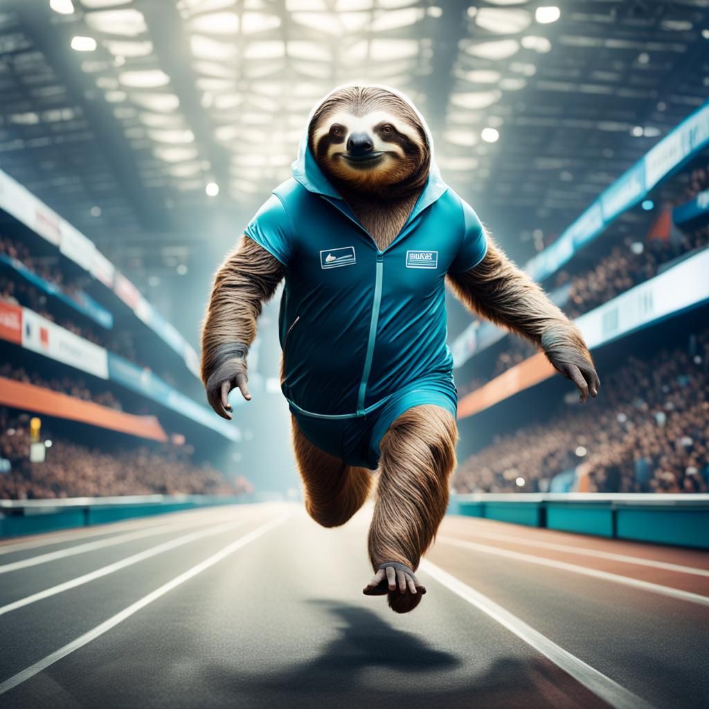 Running sloth