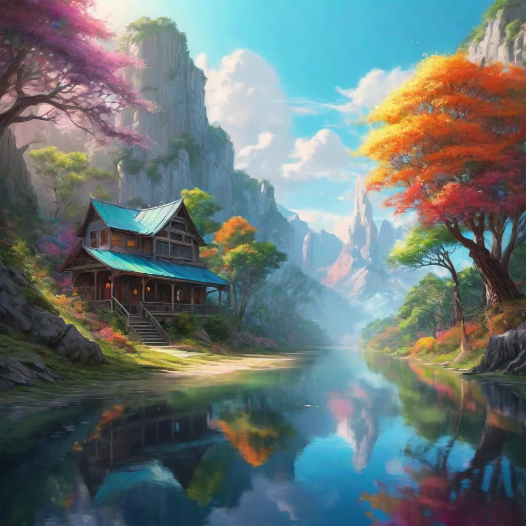 Hyperrealistic Peaceful World Concept Art