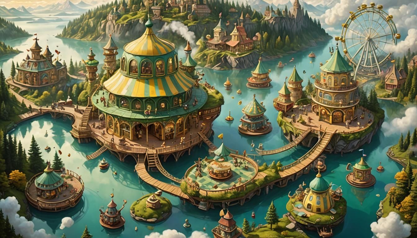 Fantastical Tea Party in Floating Teapot