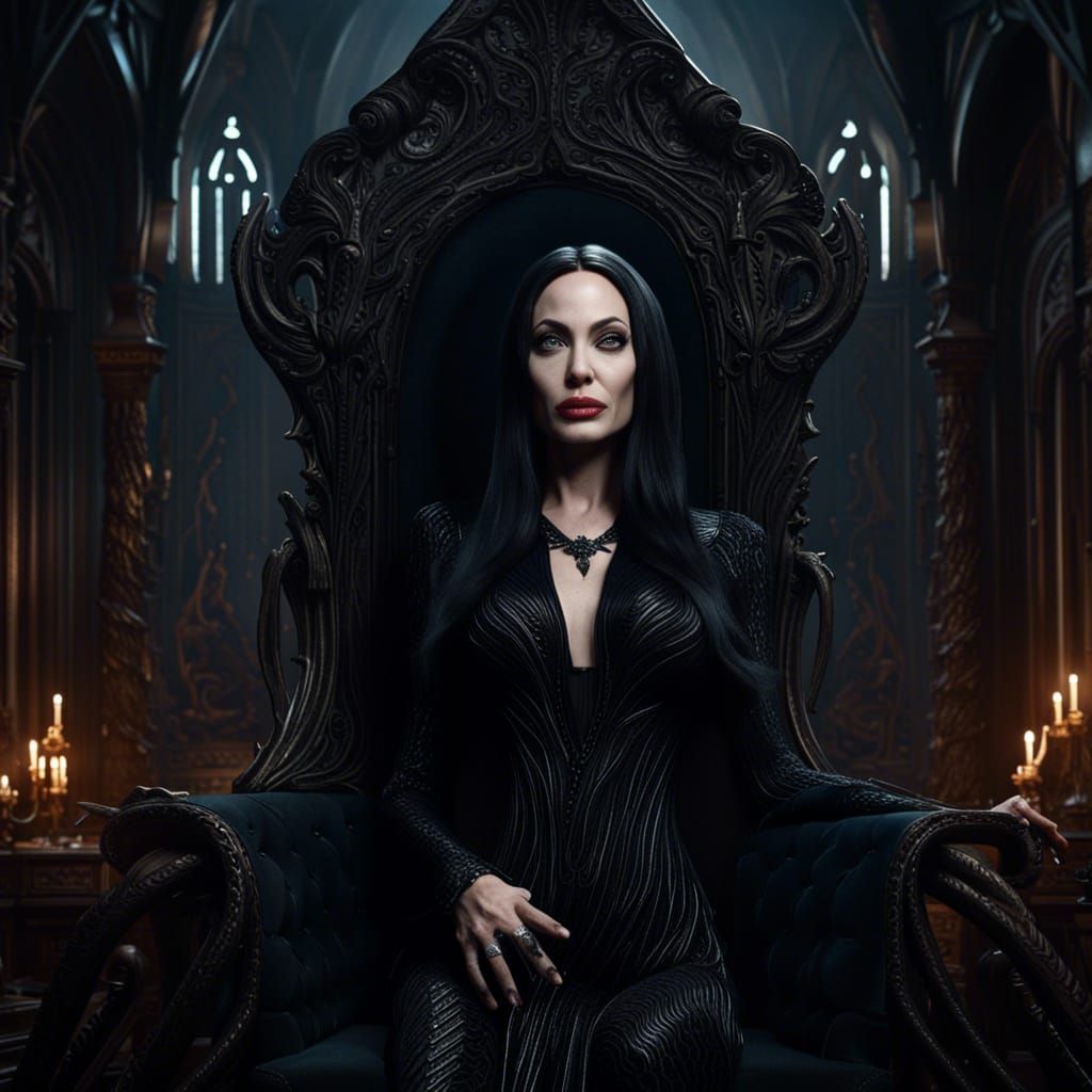 Angelina Jolie as Morticia Addams