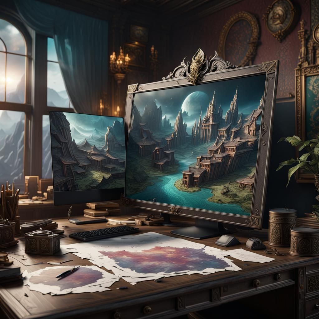 Detailed Revenge Note in Matte Painting Style