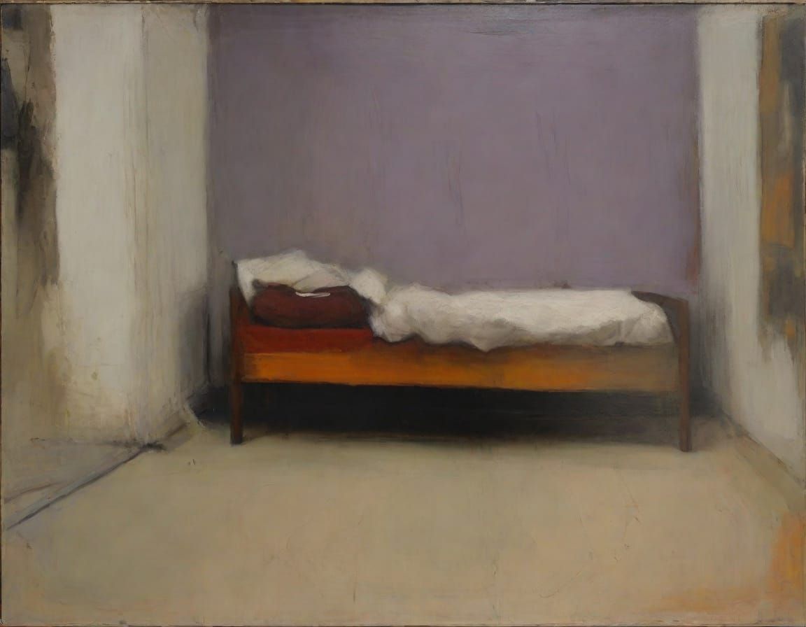 Impressionist Figure in Oil with Expressive Brushstrokes