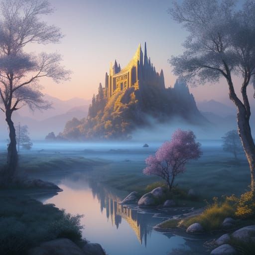 Divine Landscape at Creation's Dawn