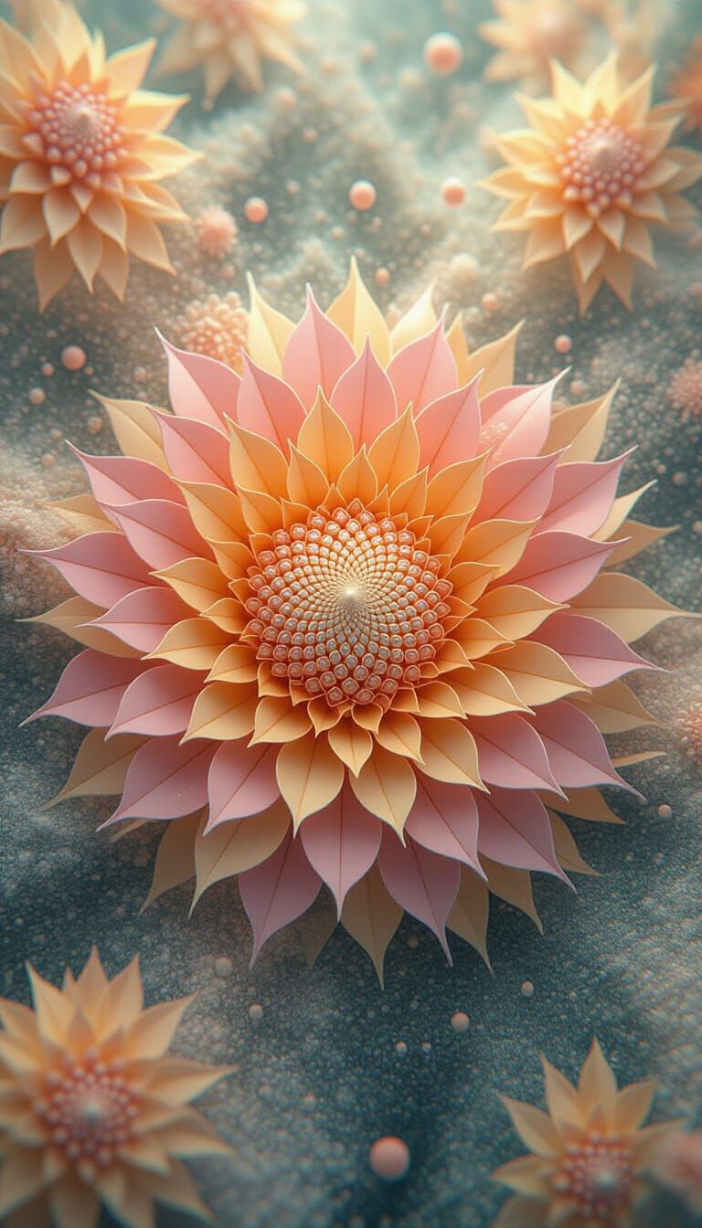 Exploding Cosmic Mandala in Pastel Hues