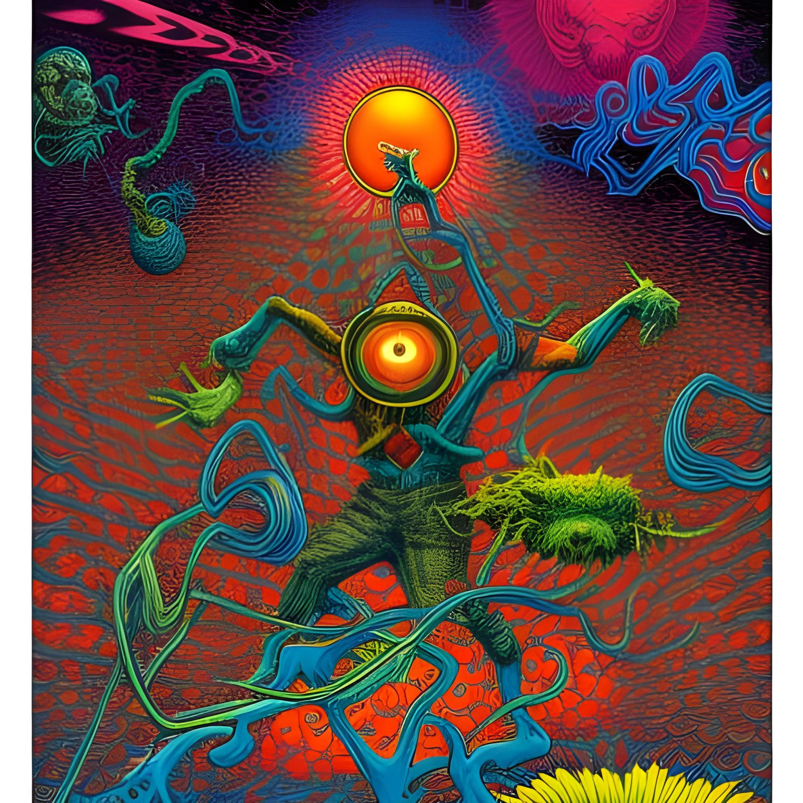 Psychedelic Comic Book Art Inspired by R. Crumb