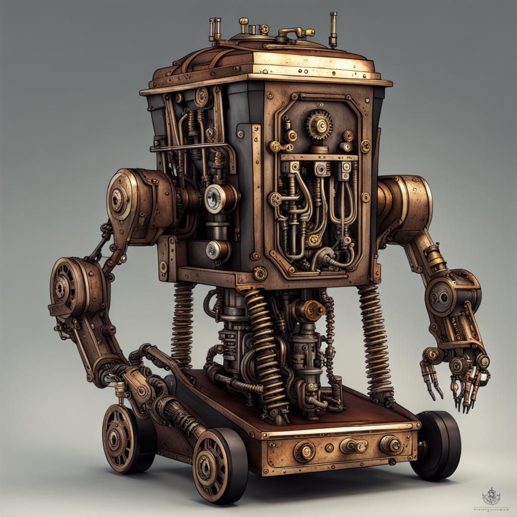 Steampunk Coffin Robot Engine