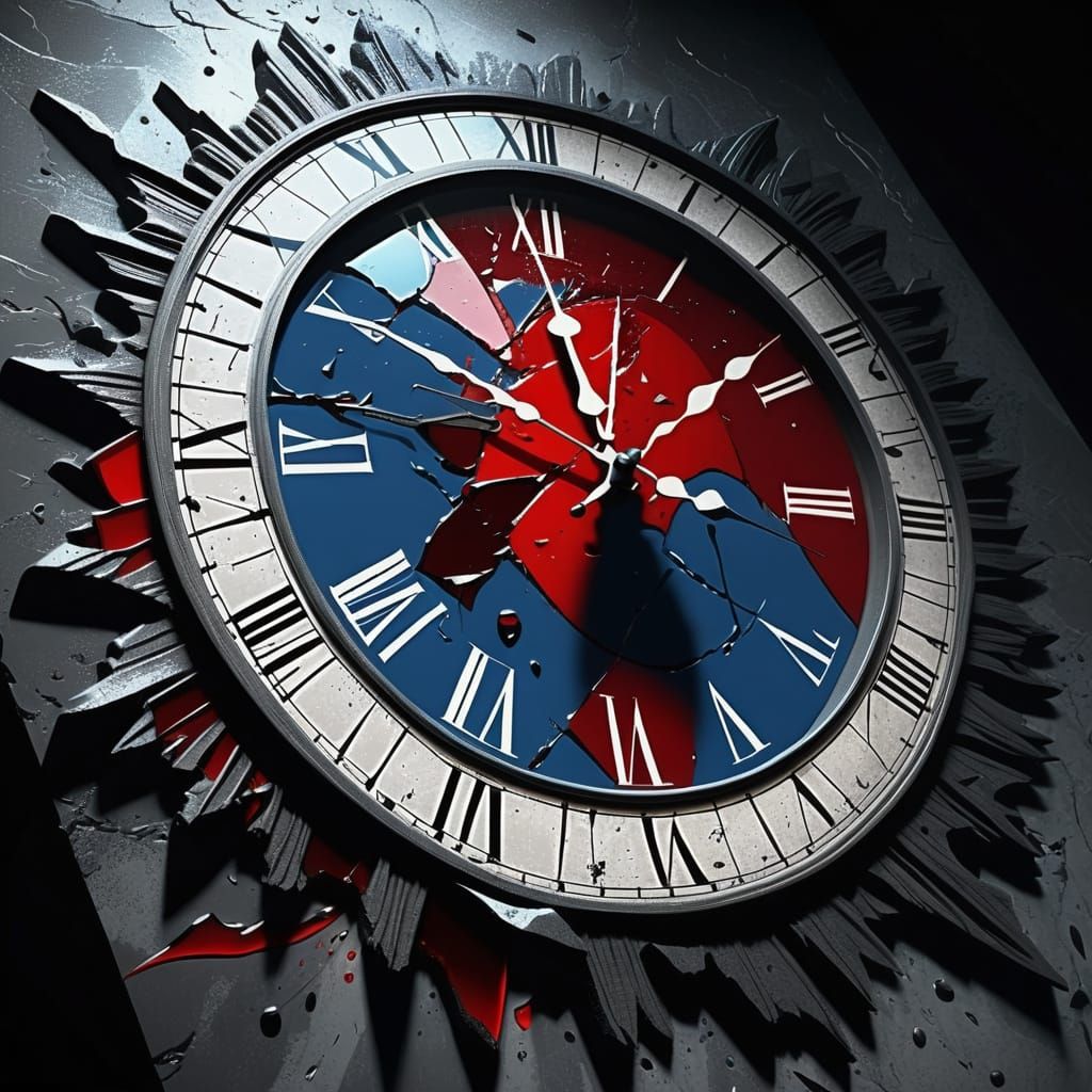 Abstract Expressionism: Clock Face of Despair