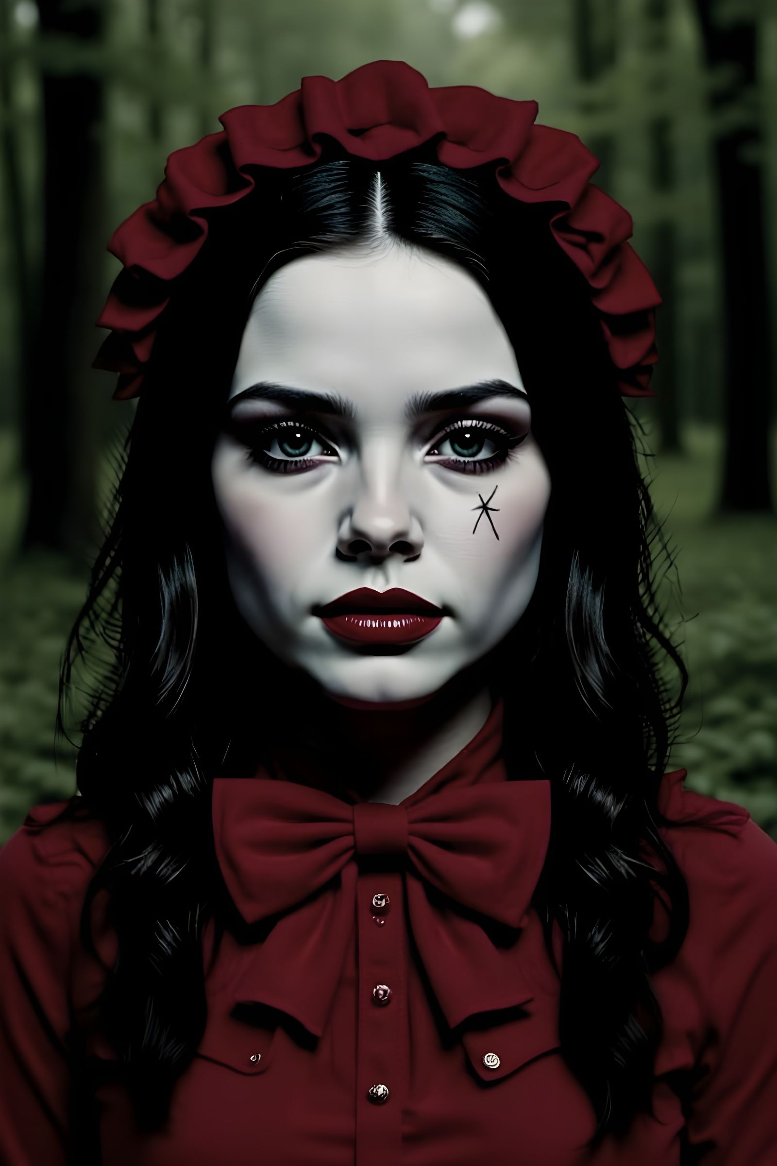 Dark Fantasy Sketch of Girl in Dramatic Lighting