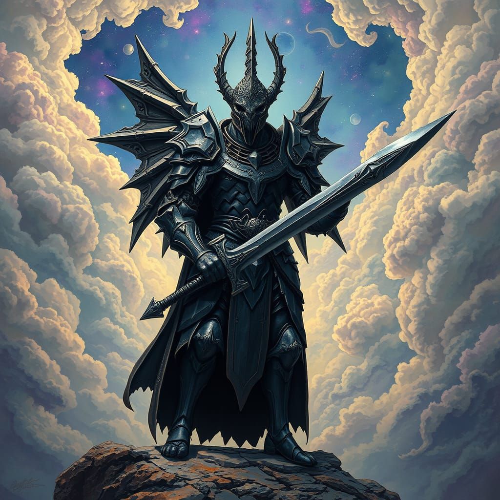 Echo Knight of the Astral Sea in Dark Fantasy Style