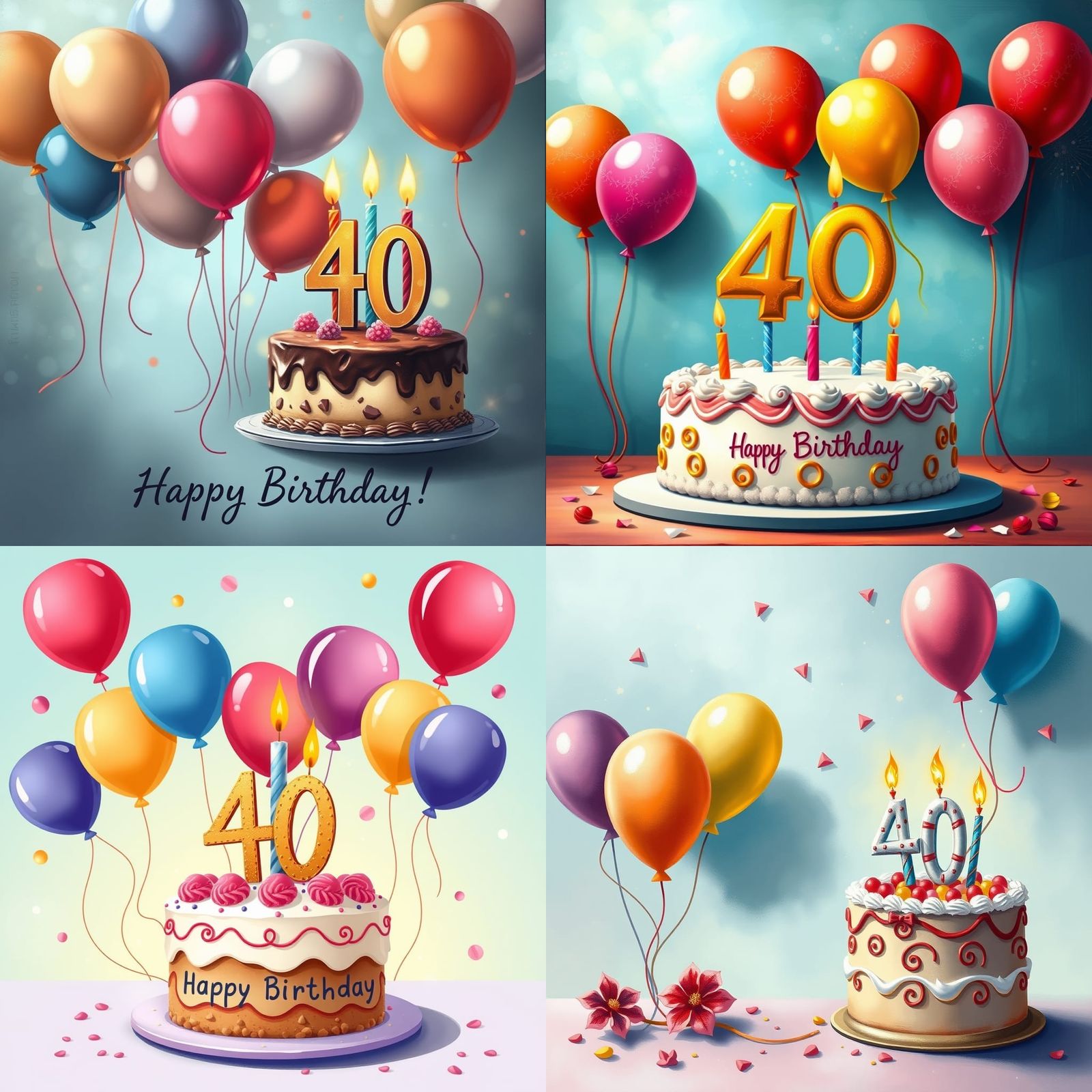 Birthday Celebration in Vibrant Fantasy Style