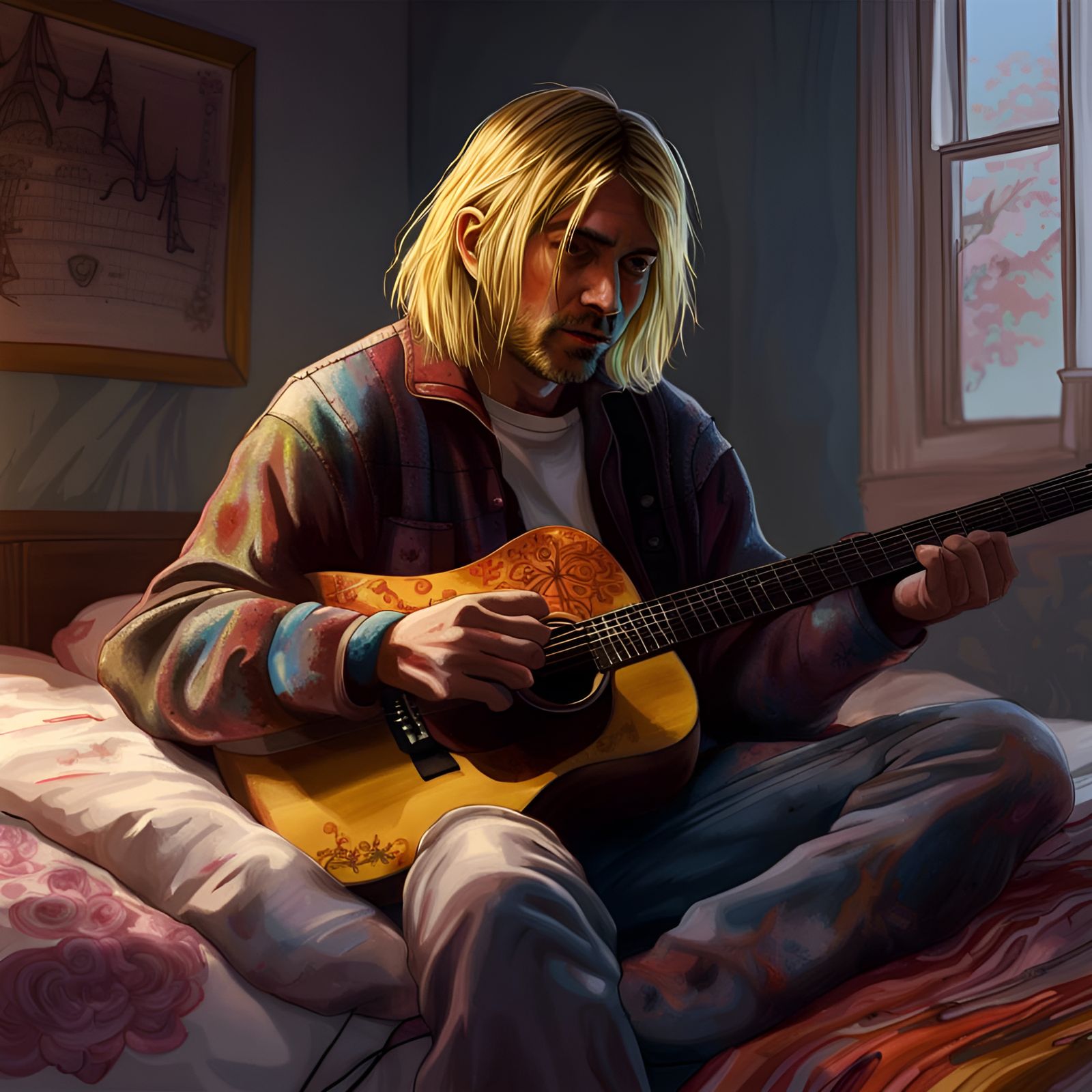 Musician Writing: Hyperdetailed Digital Art Composition