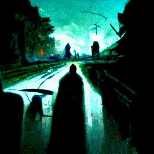 Sinister Road in a Dark Fantasy Style
