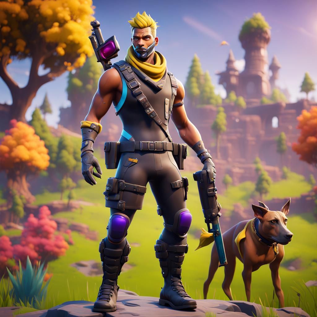 Detailed Fortnite Skin in Fantasy Concept Art