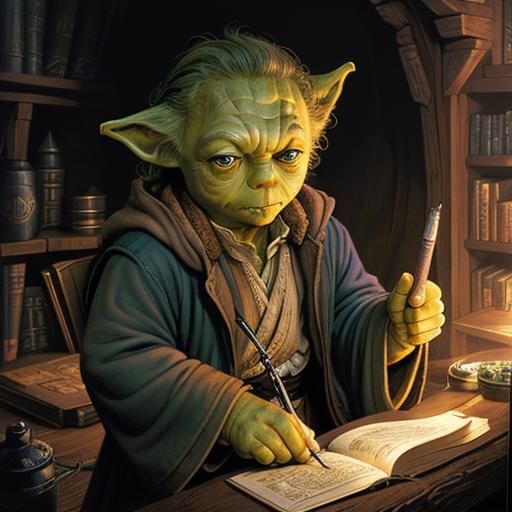 Yoda as Bilbo Baggins
