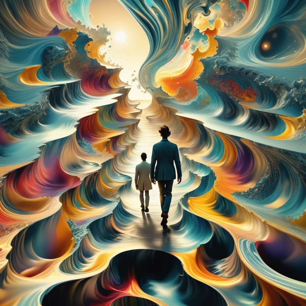 Stepping into Infinity: A Surreal Vector Fractal