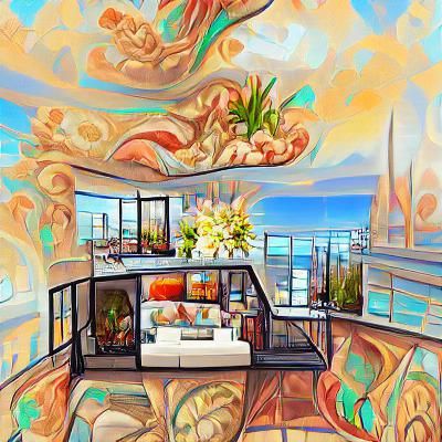 Vancouver Penthouse with Pacific View, Maximalist Illustrati...