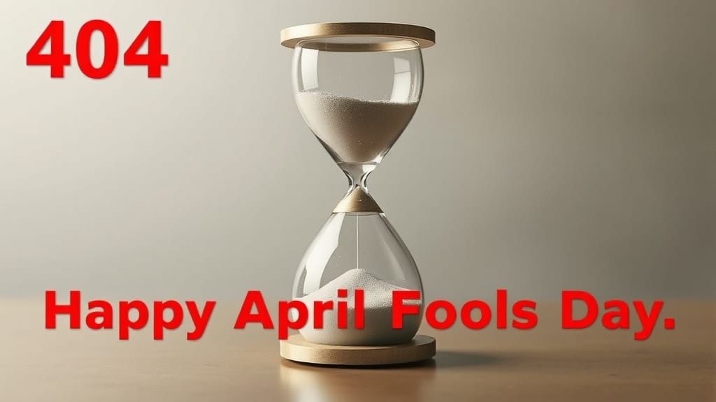 Dali-Style Hourglass in Red, a Playful April Fools' Art Piec...