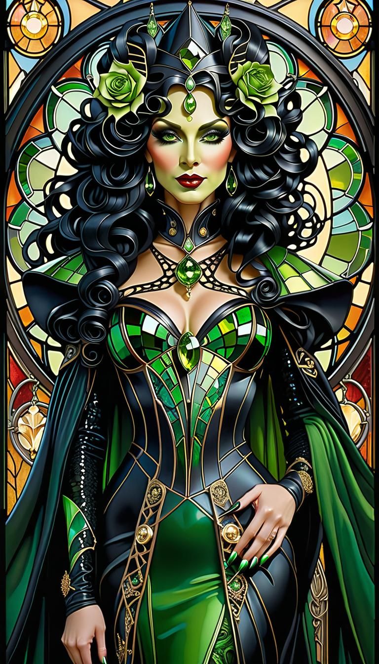 Alphonse Mucha inspired Wicked Witch of the West