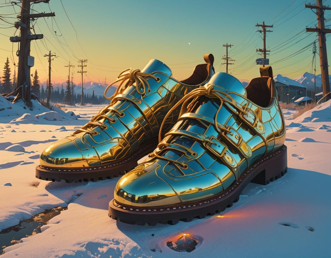Golden shoes