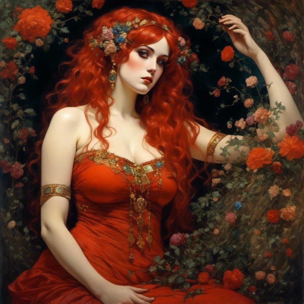 Taurus Goddess in Surrealist Bohemian Style