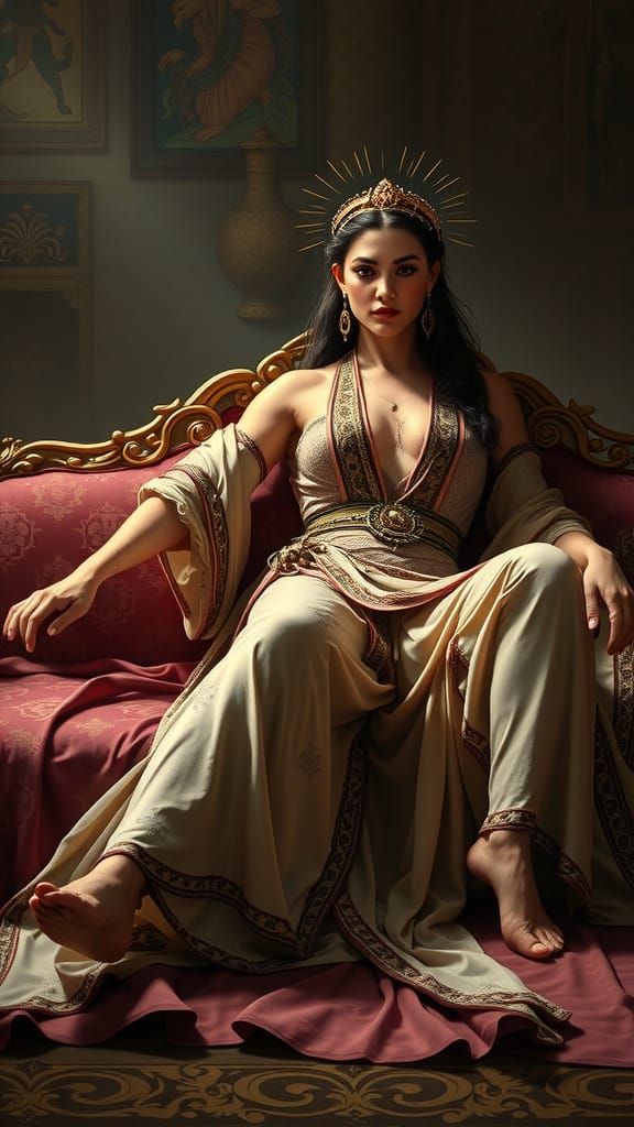 Divine Fertility Goddess in Ethereal Light