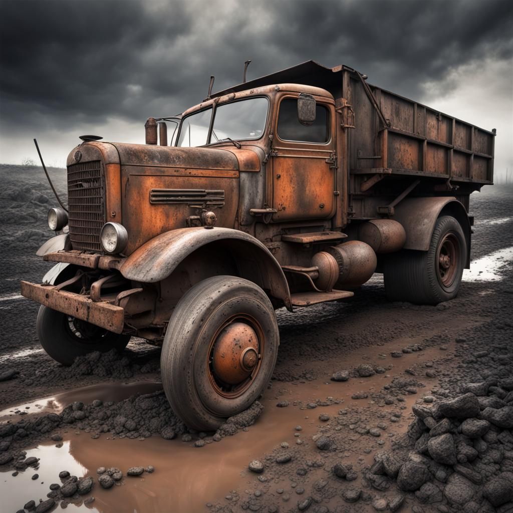 Hyperrealistic Image of Dirt, Grime, Rust, and Soot