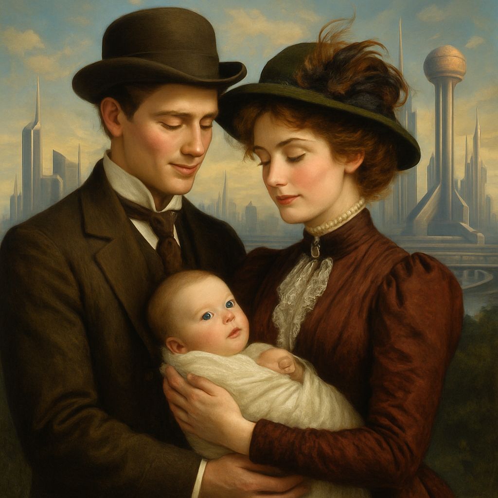 Edwardian Irish Family in Futuristic Dallas, Texas