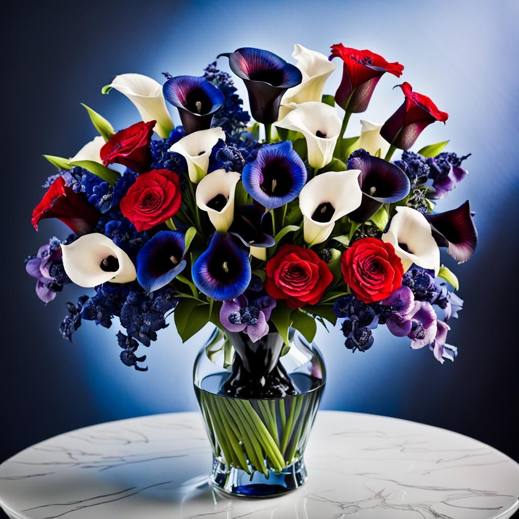 Floral Still Life Photography with Dark Flowers and Soft Lig...