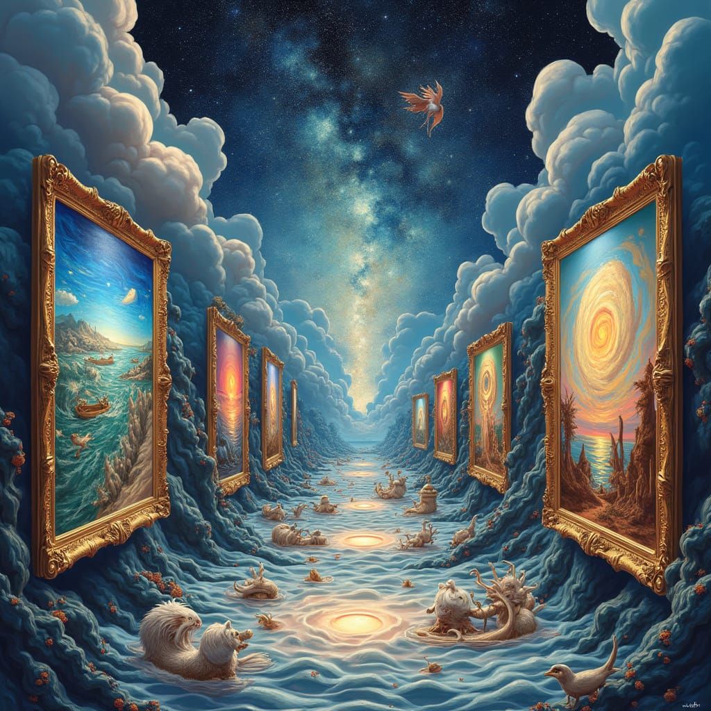 Immersive 5D Art Gallery: A Surreal World of Masterpieces