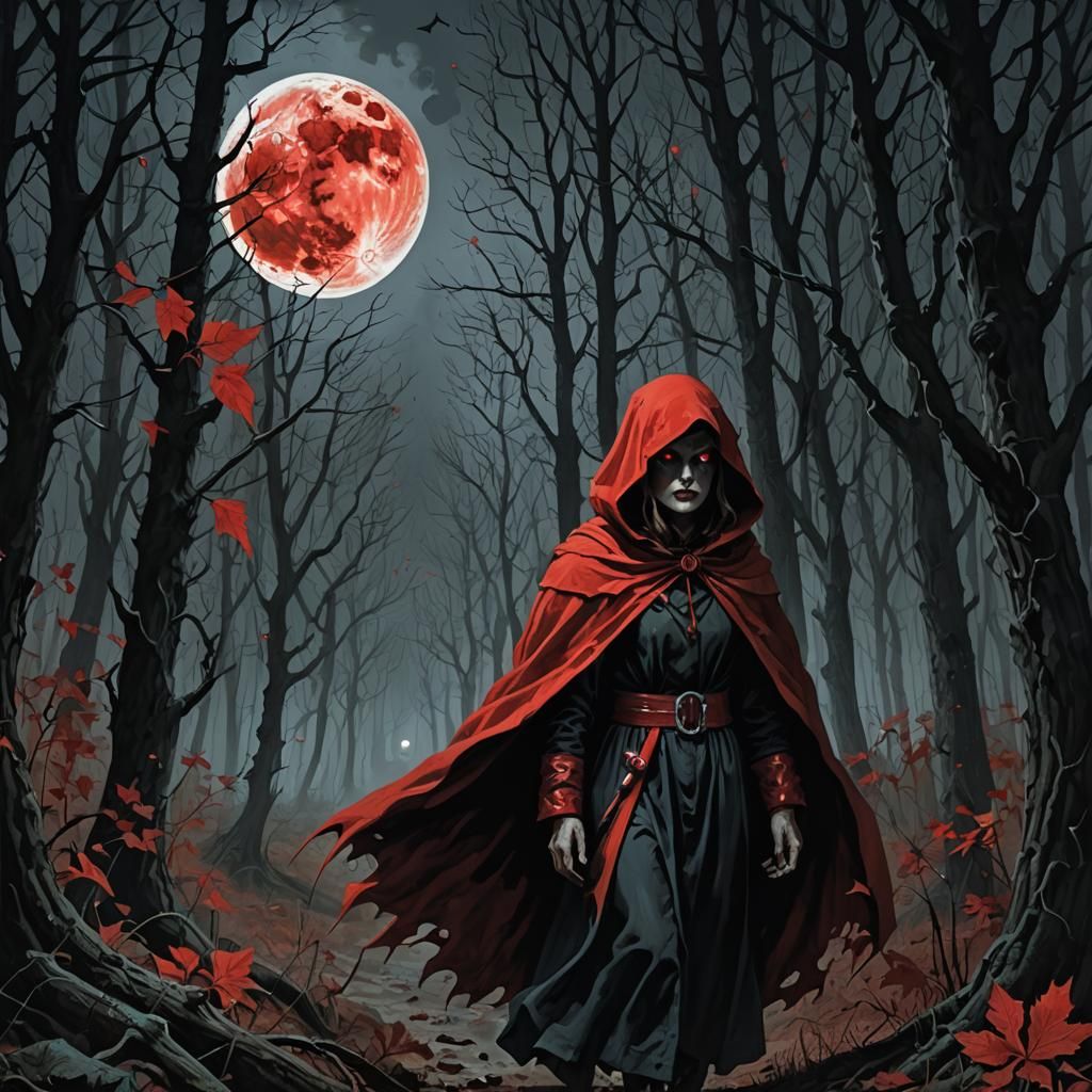 Red Riding Hood in Dark Forest, Sinister Style