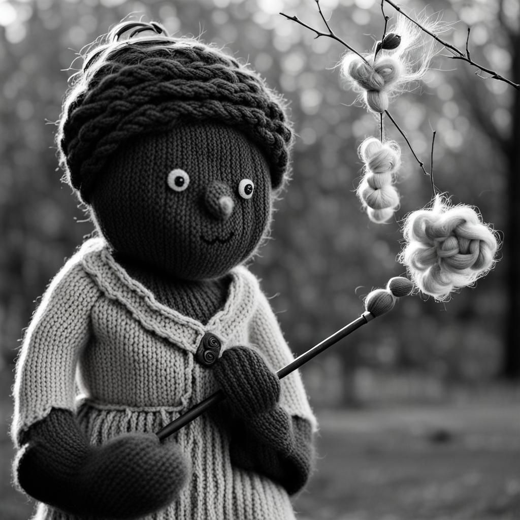 Knitted Granny Doll: A Charming Handmade Creation