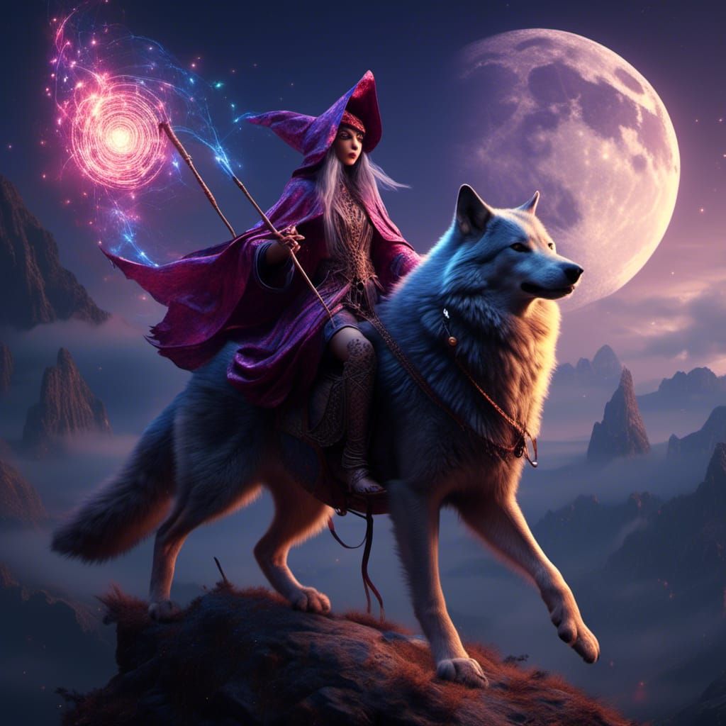 Wolf Riding Wizard Sara