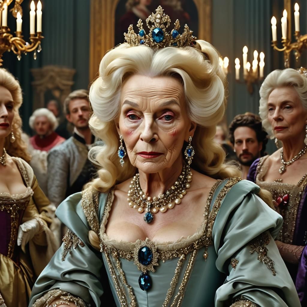 Baroque Portrait of Elderly Transvestite as Milady de Winter