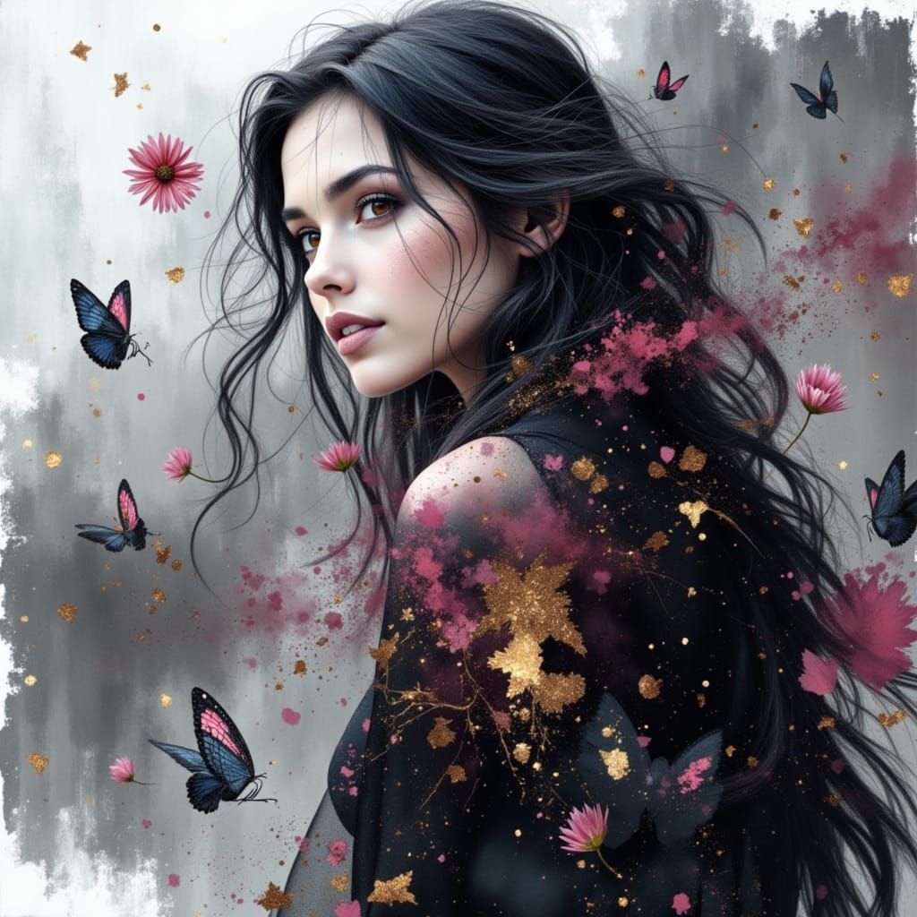 Hyperrealistic Dreamscape with Ethereal Figures