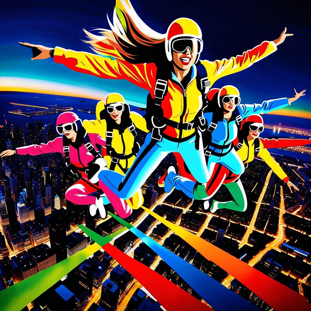 Pop Art Skydiving Adventure Over New York City