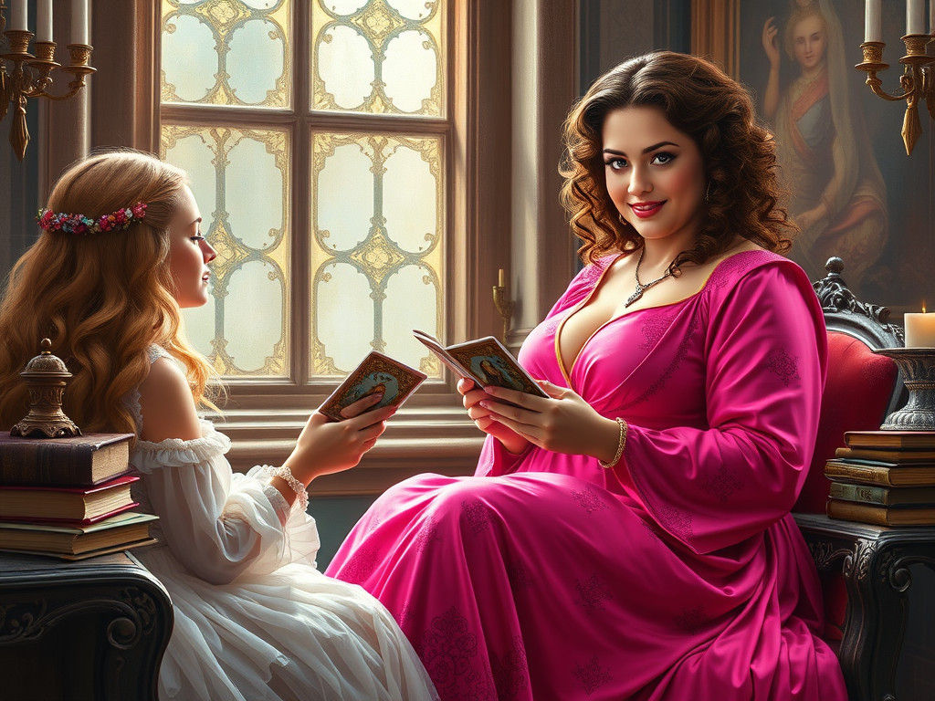 Mystic Reads Tarot Cards in Impressionist Style