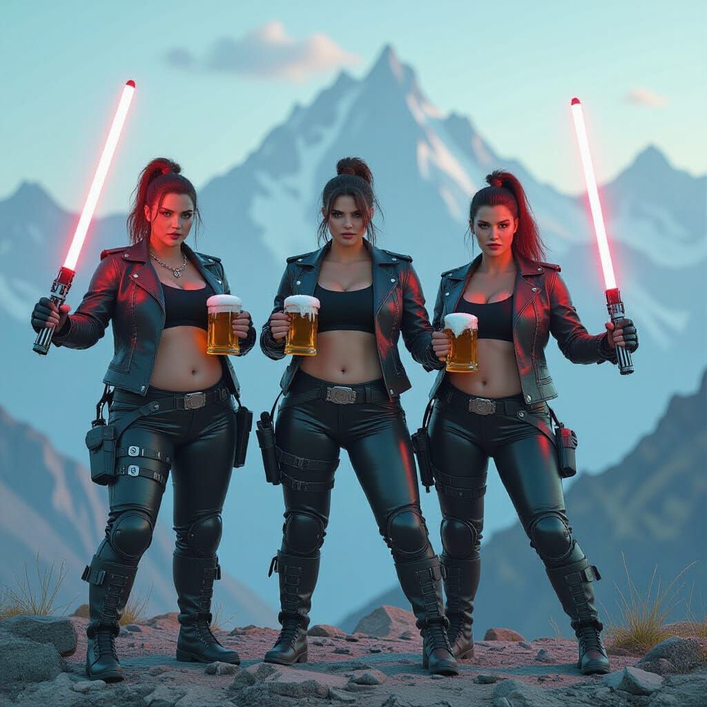 Obese Jedi Bikers with Lightsabers