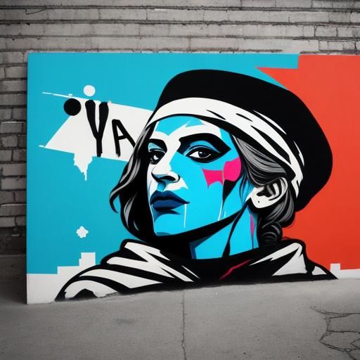 Banksy Style Picasso Street Art Graffiti Portrait