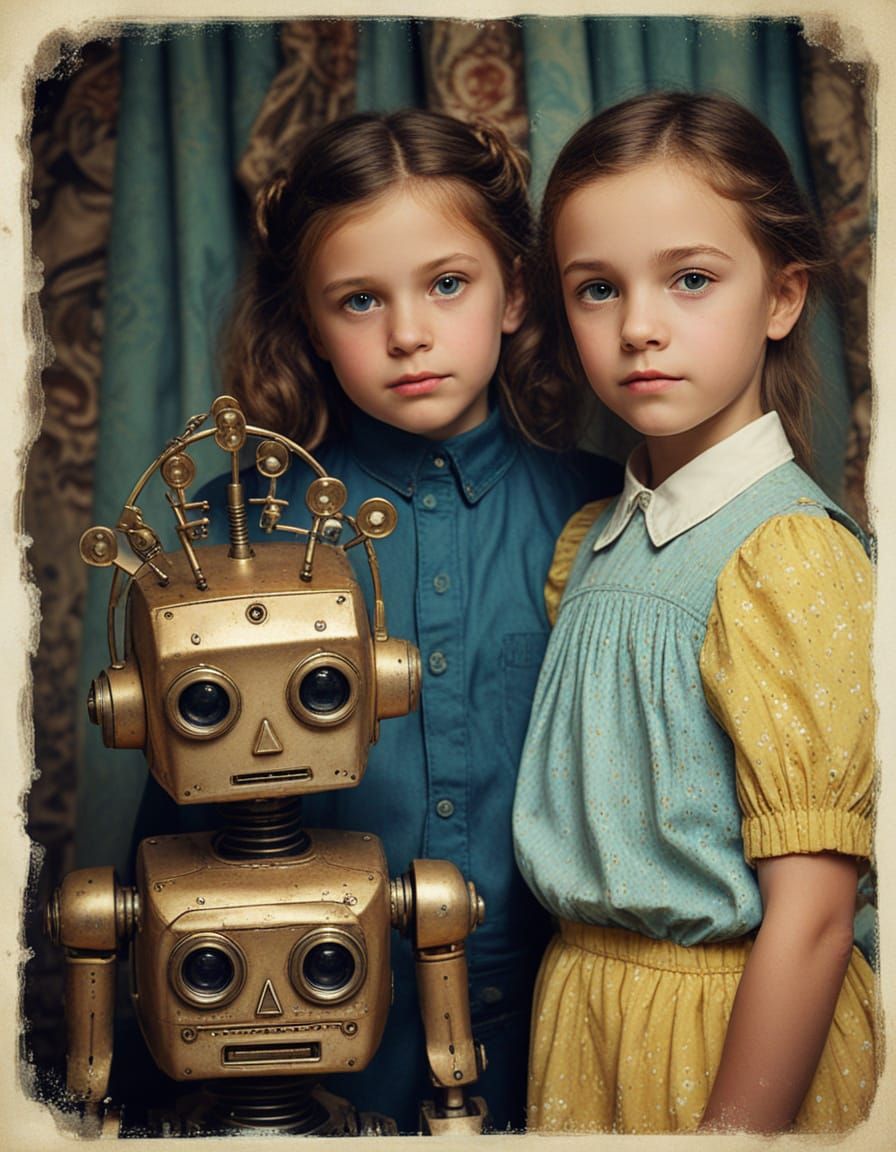 Charming Sibling Portrait in Melting Colors