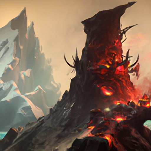 Fantastical Erebus in Detailed Matte Painting