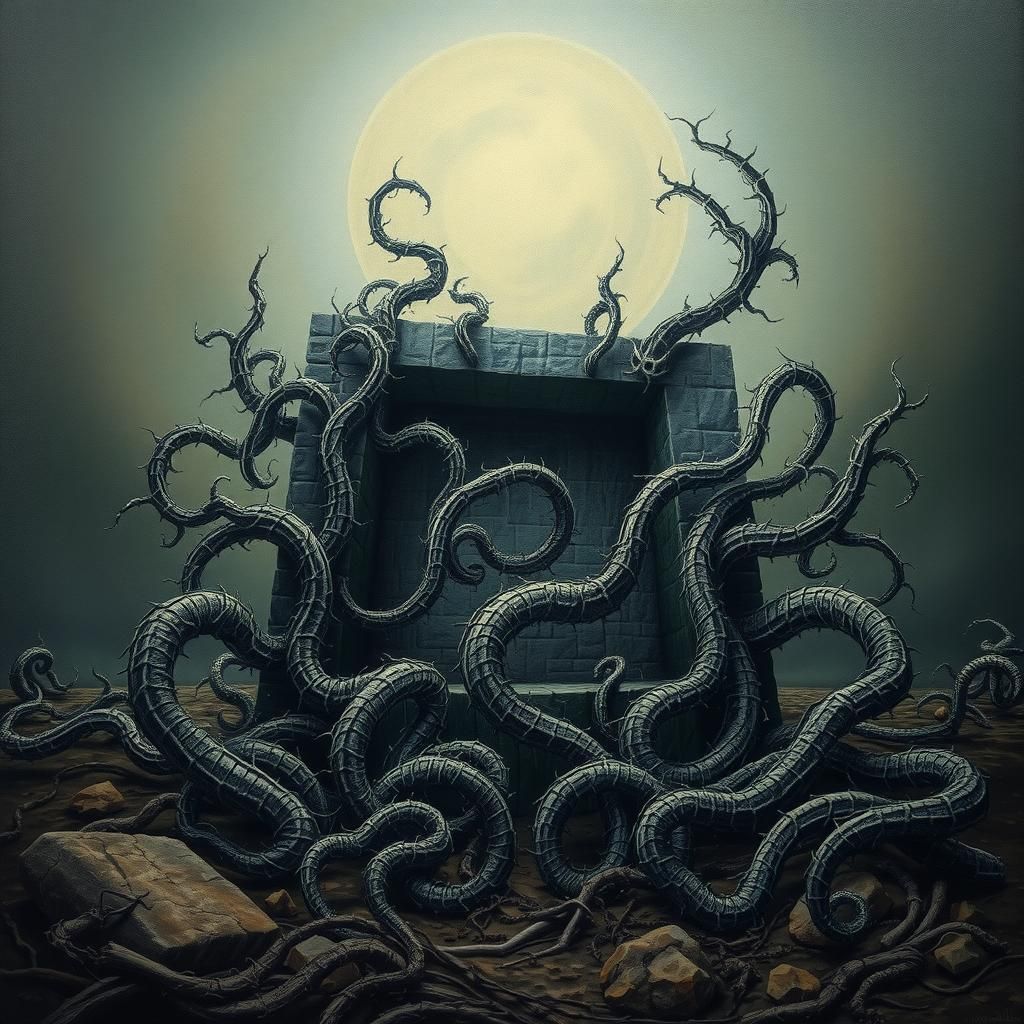 Dystopian Well of Sorrows in Heavy Metal Style