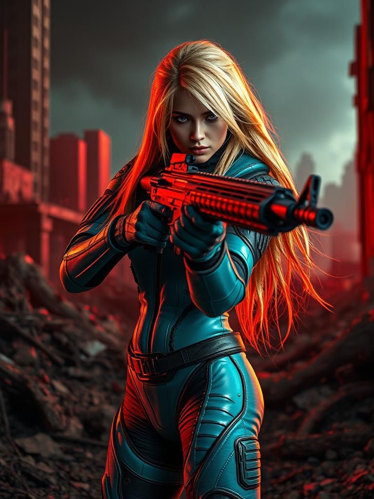 Space Marine in Alien Ruins: Photorealistic Sci-Fi Art